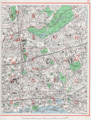 EAST-END. Hackney Bethnal Green Mile End Stepney Limehouse Shadwell 1964 map