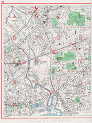EAST-END. Stratford West Ham Bromley Bow Poplar Plaistow Canning Town 1964 map