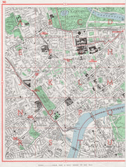 SOUTH KENSINGTON & CHELSEA. Earls Court Battersea Parsons Green Fulham 1964 map