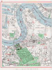 GREENWICH. West India Docks pre-Canary Wharf. Kidbrooke Cubitt Town 1964 map