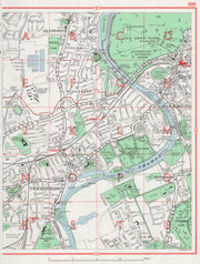 RICHMOND-UPON-THAMES. Isleworth Twickenham St. Margarets Petersham Ham 1964 map