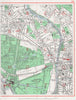 HAMPTON COURT. Teddington Hampton Wick Kingston Upon Thames Bushy Park 1964 map