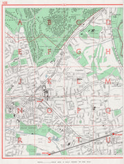 KINGSTON UPON THAMES. Coombe Norbiton New Malden Richmond Park 1964 old map