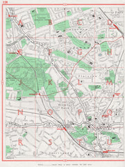 BROMLEY. Beckenham Downham Plaistow Shortlands Grove Park Plaistow 1964 map