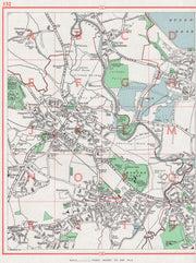 CHERTSEY.Laleham Eastworth Addlestone Weybridge Shepperton Grn.Pre-M25 1964 map