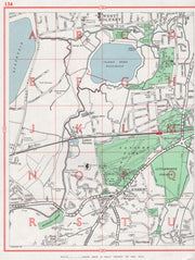ESHER. West/East Molesey Lower Green Sandown Park Harelane. Surrey 1964 map