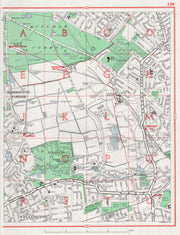BEDDINGTON. Hackbridge Wallington Waddon Mitcham Common 1964 old vintage map