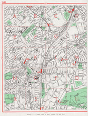 CROYDON. Thornton Heath Selhurst Woodside Addiscombe Norwood Junction 1964 map