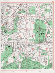 LONDON. South Norwood Shirley Spring Park Monks Orchard Elmers End 1964 map