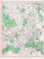 BECKENHAM. Bromley Hayes The Green West Wickham Coney Hall 1964 old map