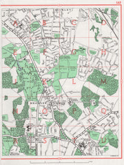 BROMLEY COMMON. Bickley Southborough Locksbottom Keston Mark 1964 old map