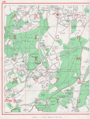 OXSHOTT. Harelane Claygate Esher Stoke d'Abernon. Pre-M25. Surrey 1964 old map