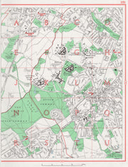 EPSOM. Chessington West Ewell Horton Epsom Woodcote Ashtead. Surrey 1964 map