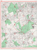 SUTTON. Stoneleigh Cheam Ewell Nork Banstead Epsom Downs. Surrey 1964 old map