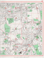 CARSHALTON.Wallington Beddington Woodcote Purley Woodmansterne Coulsdon 1964 map