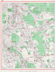 PURLEY. South Croydon Sanderstead Selsdon Kenley Whyteleafe 1964 old map