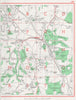 ORPINGTON. Chelsfield Pratt's Bottom Halstead Knockholt Pound. Pre-M25 1964 map