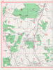 KENT. Shoreham Otford. Badger's Mount Well Hill. Pre-M25 1964 old vintage map