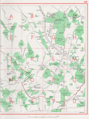 KENT. West Kingsdown Sidehilly Wood Woodlands Brands Hatch. Pre-M20 1964 map