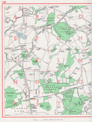 SURREY. Ripley West Clandon Burntcommon Send Marsh. Pre-A3 1964 old map