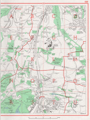 SURREY.Chipstead Old Coulsdon Chaldon Merstham Warwick Wold.Pre-M25/M23 1964 map