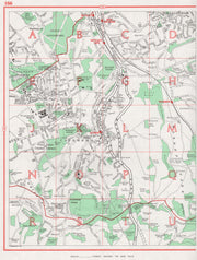 CATERHAM. Warlingham Coulsdon Common. Pre-M25. Surrey 1964 old vintage map
