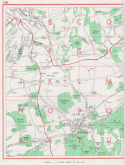 SURREY. Westerham Tatsfield Pimlico Horns Green Moorhouse Bank. Pre-M25 1964 map