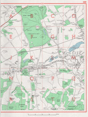 KENT. Brasted Sundridge Longford Knockholt. Pre-M25, A21 1964 old vintage map