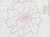LONDON. Metropolitan Police areas. Boundaries & divisions 1964 old vintage map