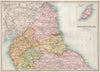 NORTHERN ENGLAND. Cumberland Westmoreland Northumberlan. BARTHOLOMEW 1890 map