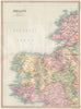 IRELAND NORTH WEST. Mayo Sligo Roscommon Galway Leitrim. BARTHOLOMEW 1890 map