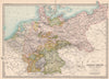 EUROPE. German Empire Holland & Belgium. BARTHOLOMEW 1890 old antique map