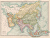 ASIA. inc British India Persia (Iran) Siberia Siam Arabia. BARTHOLOMEW 1890 map