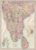 BRITISH INDIA-SOUTH.Ceylon(Sri Lanka).Bombay(Mumbai);Madras(Chennai) 1890 map