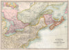 CANADA/US ATLANTIC COAST. Eastern seaboard. BARTHOLOMEW 1890 old antique map