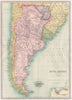 CAPE HORN. Argentina Chile Paraguay & Uruguay. BARTHOLOMEW 1890 old map