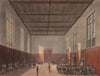 RUGBY SCHOOL. Great school room of Rugby 1816 old antique print picture