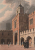 RUGBY SCHOOL. View from the Quadrangle, Rugby School 1816 old antique print