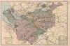 CHESHIRE. Showing Parliamentary divisions, boroughs & parks. BACON 1896 map
