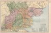 ESSEX. Showing Parliamentary divisions, boroughs & parks. BACON 1896 old map