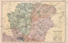 HAMPSHIRE NORTH. Showing Parliamentary divisions & parks. BACON 1896 old map