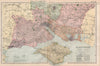 HAMPSHIRE SOUTH & ISLE OF WIGHT. Parliamentary divisions & parks. BACON 1896 map