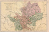 HERTFORDSHIRE. Showing Parliamentary divisions, boroughs & parks. BACON 1896 map