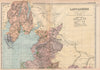 LANCASHIRE (NORTH) . Showing Parliamentary divisions & parks. BACON 1896 map