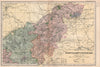 NORTHAMPTONSHIRE (NORTH) . Constituencies, boroughs & parks. BACON 1896 map