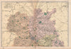 SHROPSHIRE (NORTH) . Showing Parliamentary divisions & parks. BACON 1896 map