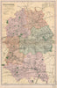 WILTSHIRE. Showing Parliamentary divisions, boroughs & parks. BACON 1896 map
