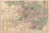 SOUTH WEST YORKSHIRE. Showing Parliamentary divisions & parks. BACON 1896 map