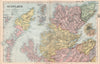 SCOTTISH HIGHLANDS & ISLANDS. Parliamentary divisions & boroughs. BACON 1896 map