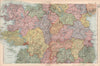 CENTRAL IRELAND. Showing parliamentary divisions & boroughs. BACON 1896 map